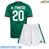 Camisa de time de futebol México Henry Martin #20 Replicas 1º Equipamento Infantil Mundo 2026 Manga Curta (+ Calças curtas)
